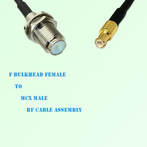 F Bulkhead Female to MCX Male RF Cable Assembly F Bulkhead Female to MCX Male RF Cable Assembly