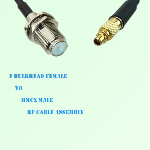 F Bulkhead Female to MMCX Male RF Cable Assembly