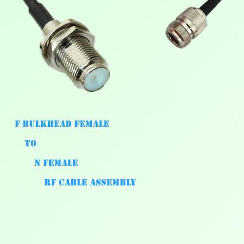 F Bulkhead Female to N Female RF Cable Assembly