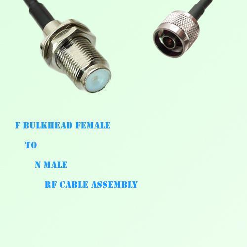 F Bulkhead Female to N Male RF Cable Assembly