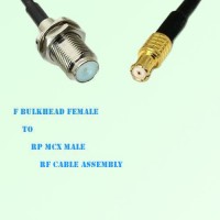 F Bulkhead Female to RP MCX Male RF Cable Assembly