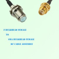 F Bulkhead Female to SMA Bulkhead Female RF Cable Assembly