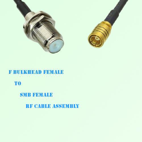 F Bulkhead Female to SMB Female RF Cable Assembly