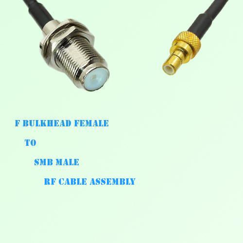 F Bulkhead Female to SMB Male RF Cable Assembly