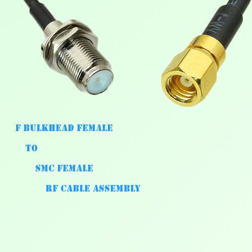 F Bulkhead Female to SMC Female RF Cable Assembly
