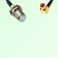F Bulkhead Female to SMP Male Right Angle RF Cable Assembly
