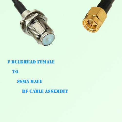 F Bulkhead Female to SSMA Male RF Cable Assembly F Bulkhead Female to SSMA Male RF Cable Assembly