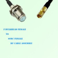 F Bulkhead Female to SSMC Female RF Cable Assembly