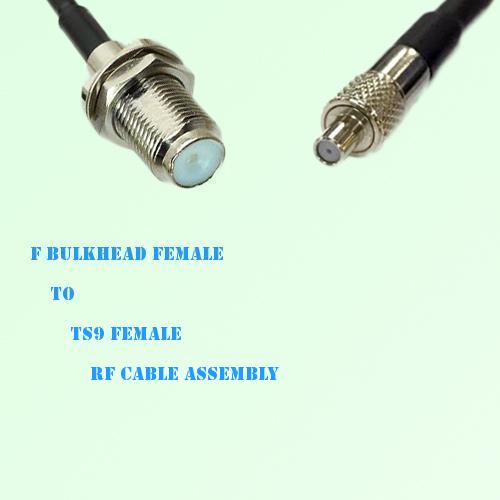 F Bulkhead Female to TS9 Female RF Cable Assembly