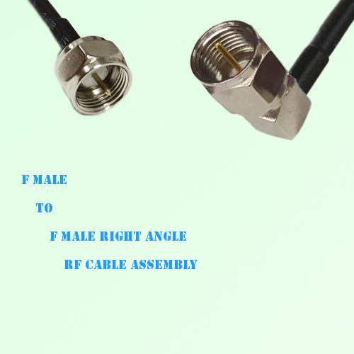 F Male to F Male Right Angle RF Cable Assembly