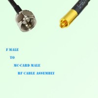 F Male to MC-Card Male RF Cable Assembly