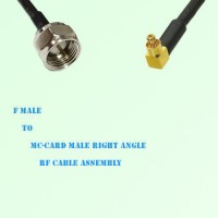F Male to MC-Card Male Right Angle RF Cable Assembly