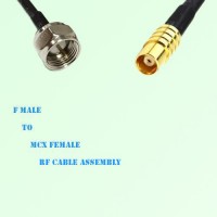 F Male to MCX Female RF Cable Assembly