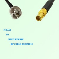 F Male to MMCX Female RF Cable Assembly