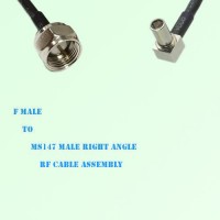F Male to MS147 Male Right Angle RF Cable Assembly