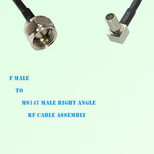 F Male to MS147 Male Right Angle RF Cable Assembly F Male to MS147 Male Right Angle RF Cable Assembly