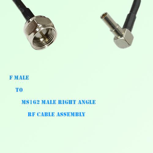 F Male to MS162 Male Right Angle RF Cable Assembly F Male to MS162 Male Right Angle RF Cable Assembly