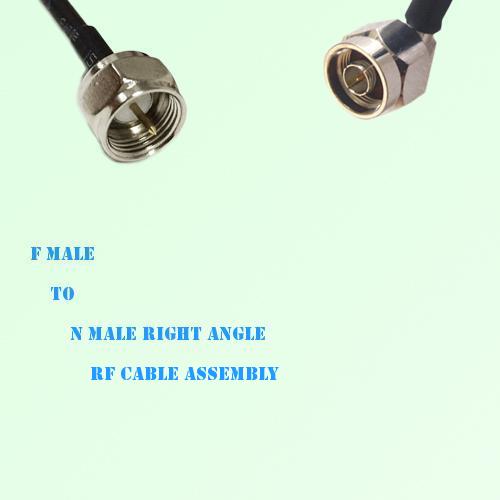 F Male to N Male Right Angle RF Cable Assembly