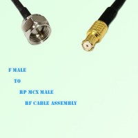 F Male to RP MCX Male RF Cable Assembly