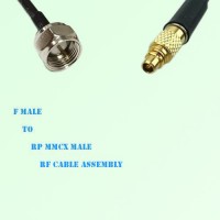 F Male to RP MMCX Male RF Cable Assembly