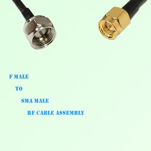 F Male to SMA Male RF Cable Assembly