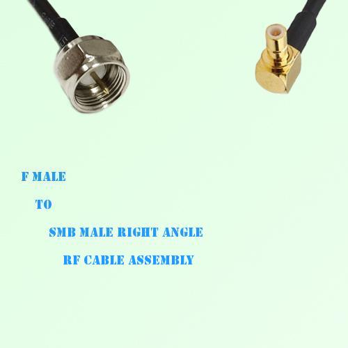 F Male to SMB Male Right Angle RF Cable Assembly F Male to SMB Male Right Angle RF Cable Assembly