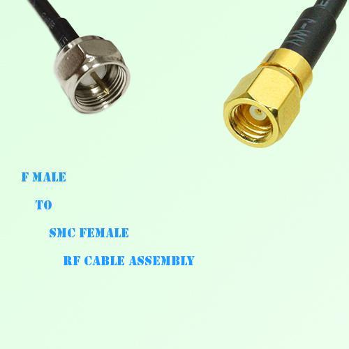 F Male to SMC Female RF Cable Assembly
