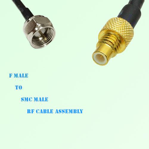 F Male to SMC Male RF Cable Assembly