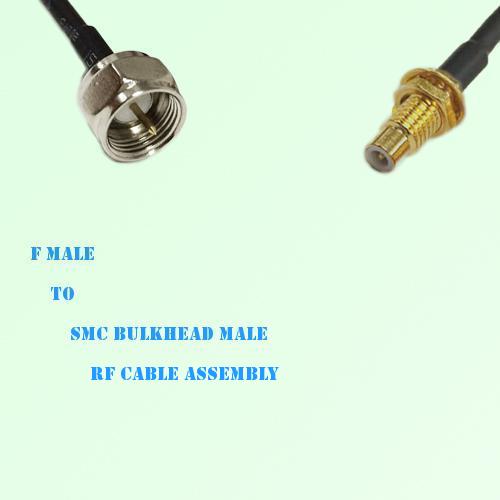 F Male to SMC Bulkhead Male RF Cable Assembly