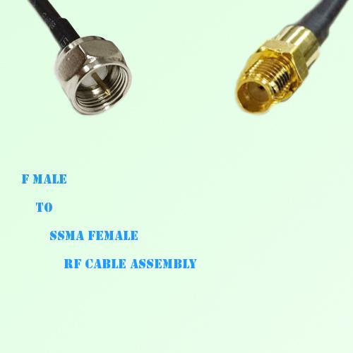 F Male to SSMA Female RF Cable Assembly