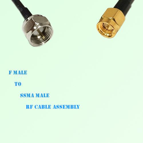 F Male to SSMA Male RF Cable Assembly