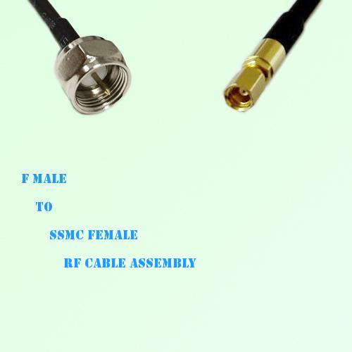 F Male to SSMC Female RF Cable Assembly