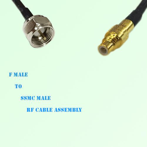 F Male to SSMC Male RF Cable Assembly