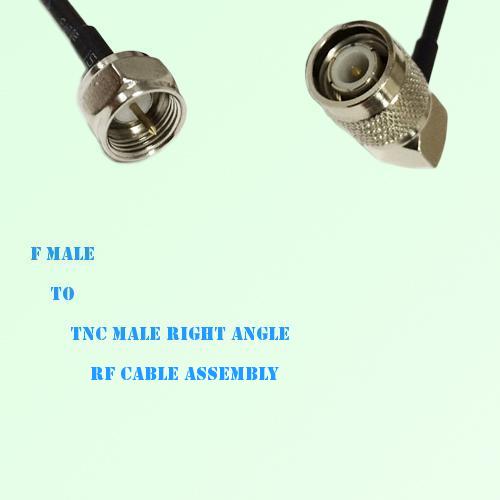 F Male to TNC Male Right Angle RF Cable Assembly F Male to TNC Male Right Angle RF Cable Assembly