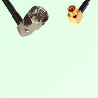 F Male Right Angle to SMP Male Right Angle RF Cable Assembly
