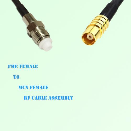 FME Female to MCX Female RF Cable Assembly