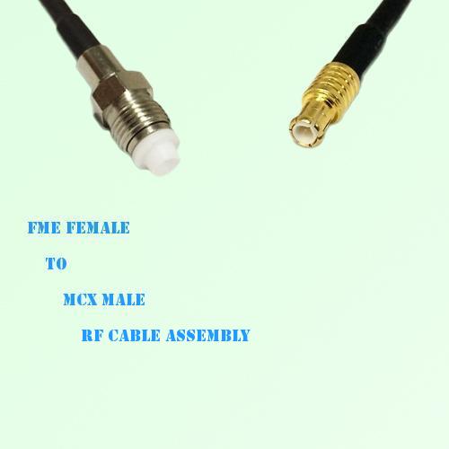 FME Female to MCX Male RF Cable Assembly
