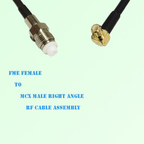 FME Female to MCX Male Right Angle RF Cable Assembly FME Female to MCX Male Right Angle RF Cable Assembly