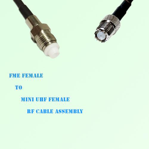 FME Female to Mini UHF Female RF Cable Assembly
