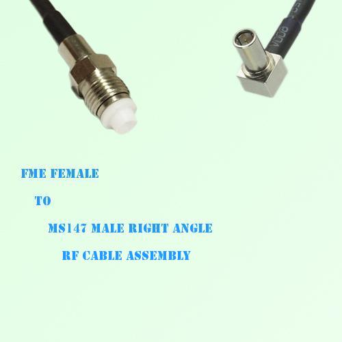 FME Female to MS147 Male Right Angle RF Cable Assembly