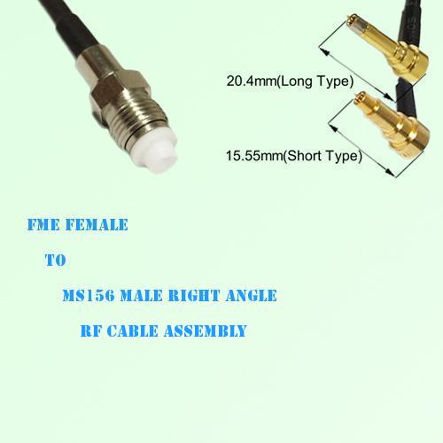 FME Female to MS156 Male Right Angle RF Cable Assembly FME Female to MS156 Male Right Angle RF Cable Assembly