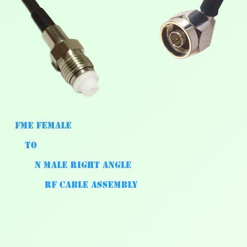 FME Female to N Male Right Angle RF Cable Assembly