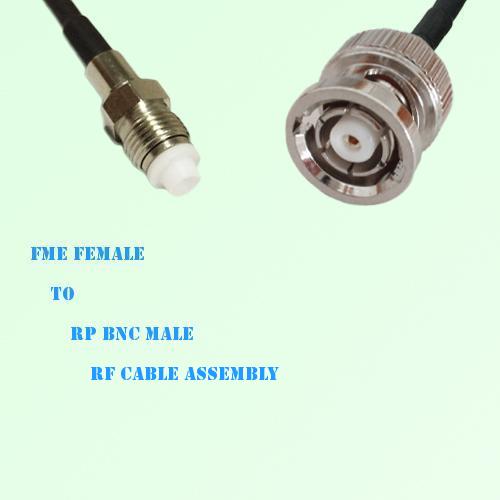 FME Female to RP BNC Male RF Cable Assembly