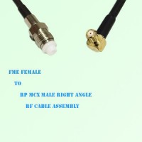 FME Female to RP MCX Male Right Angle RF Cable Assembly