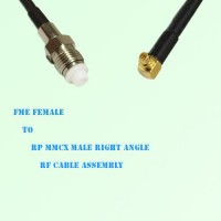 FME Female to RP MMCX Male Right Angle RF Cable Assembly