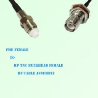 FME Female to RP TNC Bulkhead Female RF Cable Assembly FME Female to RP TNC Bulkhead Female RF Cable Assembly