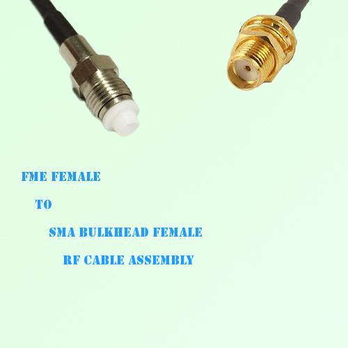 FME Female to SMA Bulkhead Female RF Cable Assembly