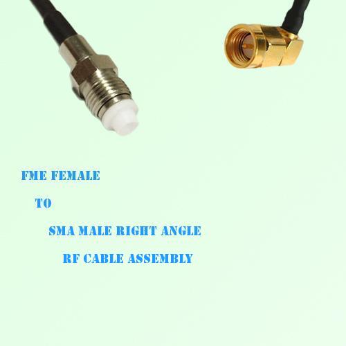 FME Female to SMA Male Right Angle RF Cable Assembly