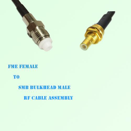 FME Female to SMB Bulkhead Male RF Cable Assembly