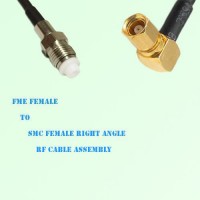 FME Female to SMC Female Right Angle RF Cable Assembly